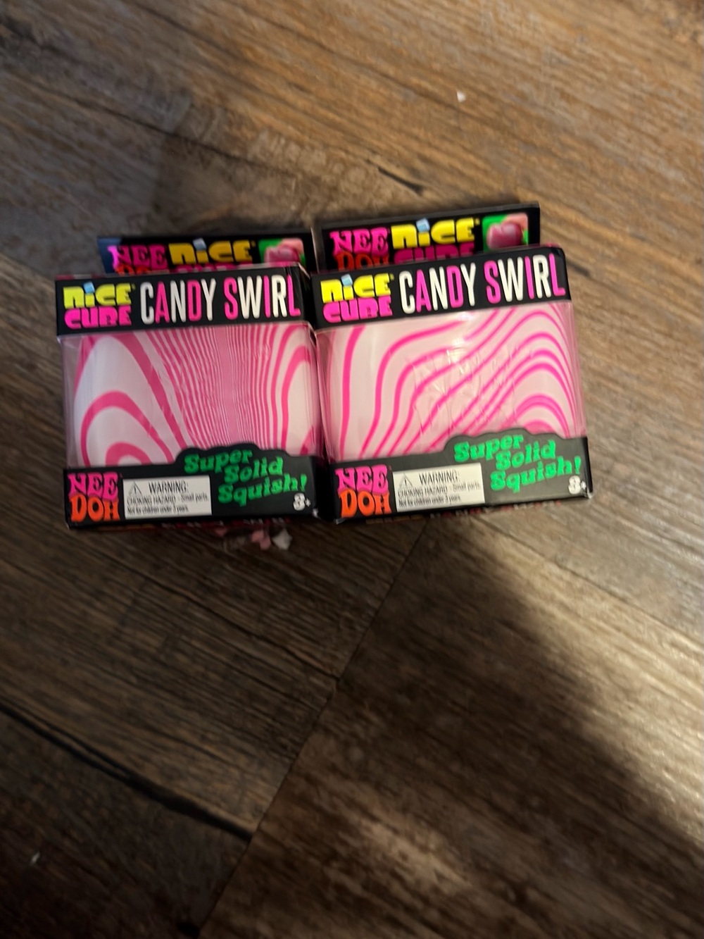 Needoh Candy Swirl Super Solid Squish - Pink